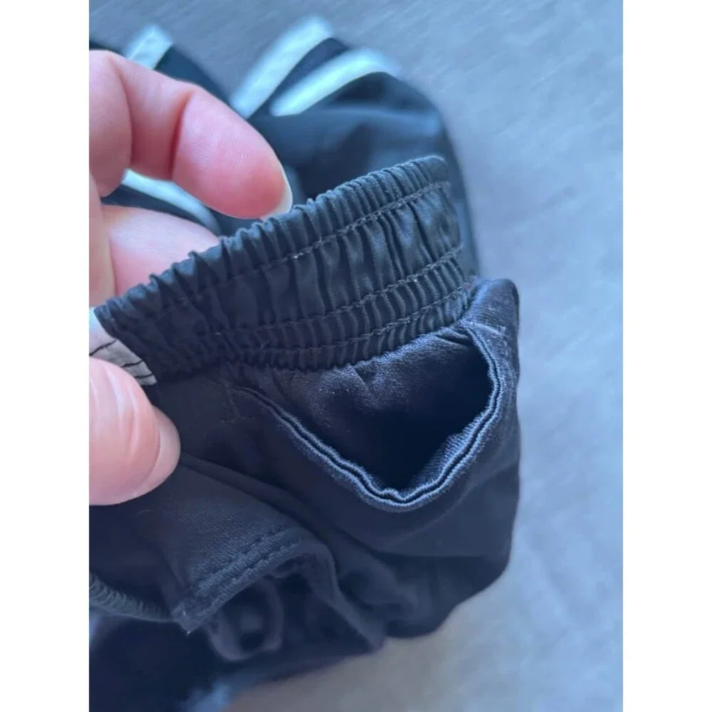 Nike Women's Tempo Dri-Fit Running Shorts Black White Piping Size Small